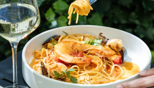 Spaghetti z owocami morza